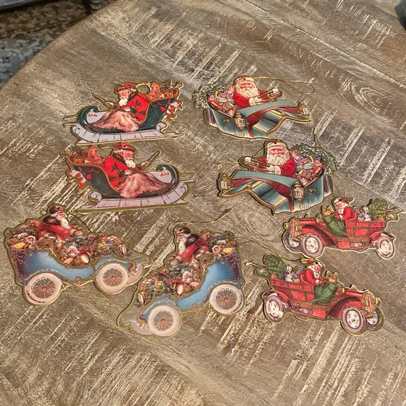 Vintage Holiday Vintagechristmas Eve Incfoil Die Cut Santas Rides